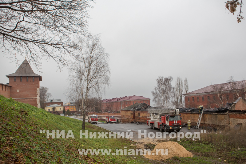 Пожар на территории Красных казарм произошел в Нижнем Новгороде утром 14 ноября
