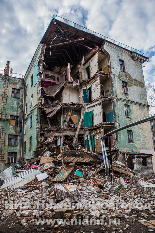 Уголовное дело возбуждено по факту обрушения жилого дома в Ленинском районе Нижнего Новгорода