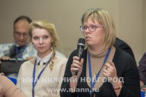 Встреча нижегородского PR-клуба. Ксения Спиридонова и Юлия Кальсина (слева направо)