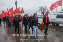 Демонстрация и митинг прошли в Нижнем Новгороде в честь 97-летия Великой Октябрьской социалистической революции