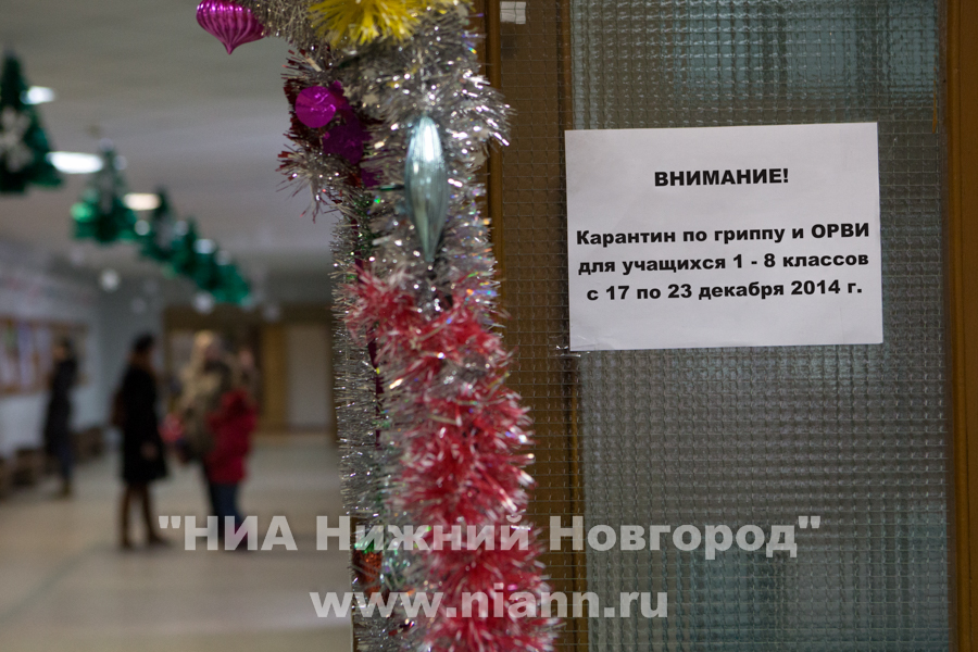 Карантин по гриппу и ОРВИ введен для учащихся первых - восьмых классов всех школ Нижнего Новгорода с 17 декабря