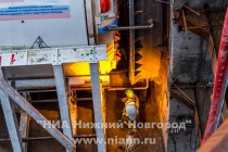 Торжественный пуск тоннелепроходческого комплекса на строительной площадке станции метро Стрелка в Нижнем Новгороде