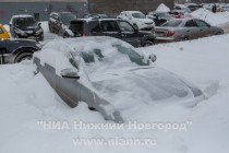 Машины превратившиеся в сугробы на ул. Ковалихинская