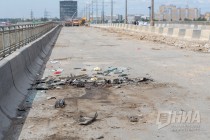 Место аварии на Молитовском мосту, произошедшей 1 июня 2016 года, в которой погибли два человека