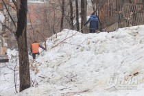 Вырубка деревьев на ул. Семашко в Нижнем Новгороде