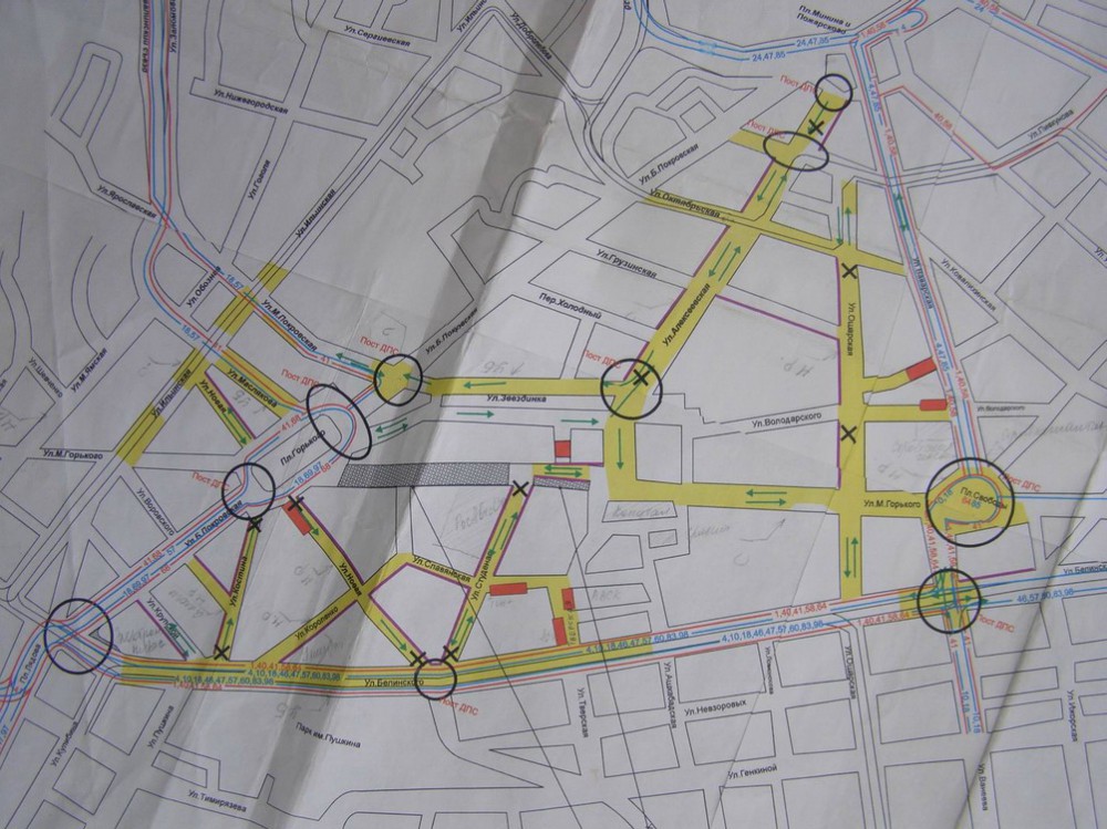 Улицу Горького в Нижнем Новгороде планируется закрыть с 25 мая, - Андрей Тарасов (схема объезда)