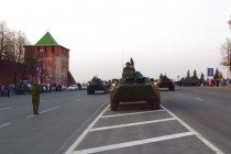 Репетиция военного парада на площади Минина и Пожарского