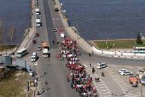 Участники митинга спустились с Похвалинского съезда