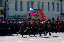 Внос государственного флага Российской Федерации и Войскового Знамени 22-ой Гвардейской кенигсбергской краснознаменной Армии