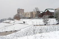 Первый снег выпал в Нижнем Новгороде (30.10.2009)