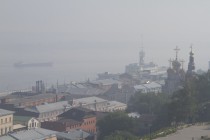 Задымление в Нижнем Новгороде, вызванное лесными пожарами (01/07/2010)