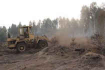 Огонь подошел к садовым домикам почти на 50 метров