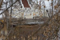 Ликвидация последствий оползня на Зеленском съезде Нижнего Новгорода