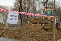 Ликвидация последствий оползня на Зеленском съезде Нижнего Новгорода