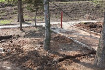 Следы от траншей