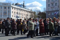 Участники митинга