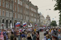 Участники историко-патриотической акции Спасителям Отечества благодарная Россия
