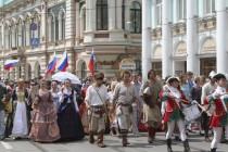 Участники историко-патриотической акции Спасителям Отечества благодарная Россия