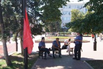 За порядком во время акции наблюдали сотрудники полиции