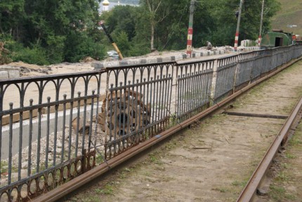 Восстановление Зеленского съезда в Нижнем Новгороде от последствий оползней