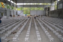 Работы по строительству спортзала в ФОКе №30 Нижегородского района