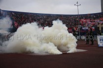 Дымовая шашка, брошенная болельщиками Спартака