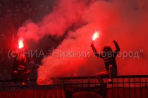 Беспорядки, устроенные болельщиками Спартака во время матча с Волгой