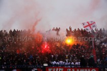 Беспорядки, устроенные болельщиками Спартака во время матча с Волгой