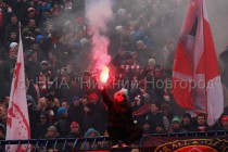 Беспорядки, устроенные болельщиками Спартака во время матча с Волгой