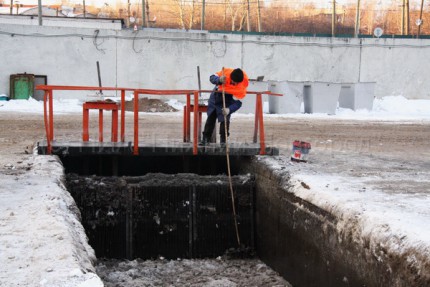 Работа станции снеготаяния в Нижнем Новгороде