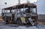 Пассажирский автобус сгорел 21 декабря на Похвалинском съезде в Нижнем Новгороде