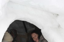 Гость праздника Мария Чунихина в иглу шамана
