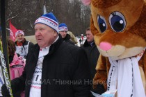 Губернатор Нижегородской области Валерий Шанцев и зверь-талисман