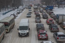 Сильный снегопад накрыл Нижний Новгород