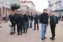 Сбор участников митинга на Театральной площади