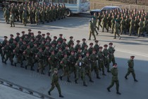 Первая сводная репетиция военного парада в Нижнем Новгороде
