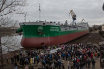 Новый танкер Конструктор Животовский спустили на воду на заводе Красное Сормово