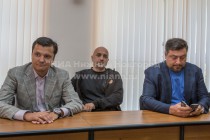 Денис Москвин, Захар Прилепин, Амельченко Владимир (слева направо)