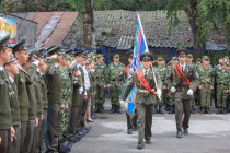 Церемония вынесения знамени Нижегородской кадетской школы