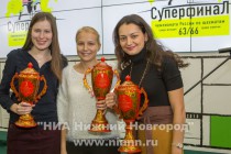 Победители Суперфинала чемпионата России-2013 по шахматам среди женщин: Наталья Погонина, Валентина Гунина, Александра Костенюк