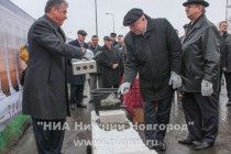 Валерий Шанцев, Василий Нечаев и Анатолий Бондар принимают участие в торжественной закладке