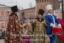 Торжественная церемония открытия празднования Дня народного единства у памятника Минину и Пожарскому в Нижнем Новгороде