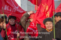 Демонстрация и митинг прошли в честь 96-летия Великой Октябрьской социалистической революции в Нижнем Новгороде