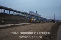 Строительство дороги для подъезда к понтонному мосту