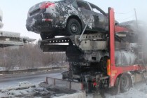 Седельный тягач с полуприцепом загорелся на трассе М-7 в Кстовском районе