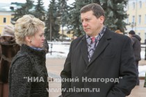 Глава Нижнего Новгорода Олег Сорокин и директор департамента культуры города Лариса Моторина