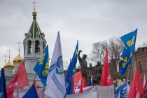 Общегородской митинг в поддержку вхождения Крыма в состав России прошел в Нижнем Новгороде