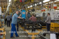 Главный конвейер на Горьковском автозаводе