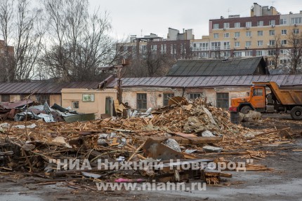 Снос комплекса зданий такелажной фабрики купца Кочетова в Нижнем Новгороде