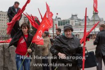 Митинг в честь 144-й годовщины со дня рождения Ленина и митинг в поддержку русскоязычного населения Украины прошел в Нижнем Новгороде